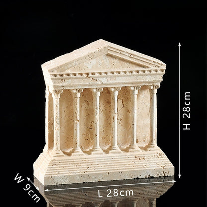 Luxury Travertine Ancient Architecture Sculpture Decor
