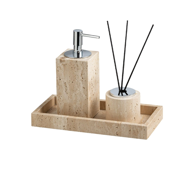 Wabi-Sabi Travertine Bath Collection