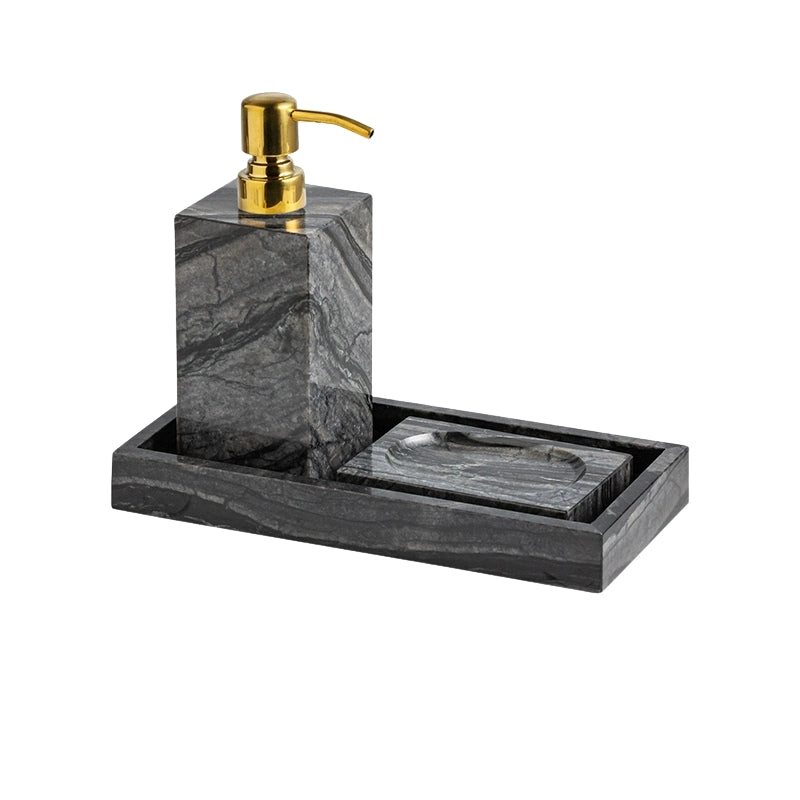 Wood Grain Marble Bath Set - Luxury Hotel & Club Bathroom Organizer