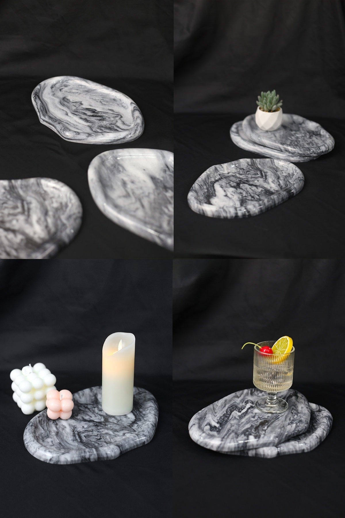 Natural Stone Luxury Tray Collection (Cloud & Irregular Styles)