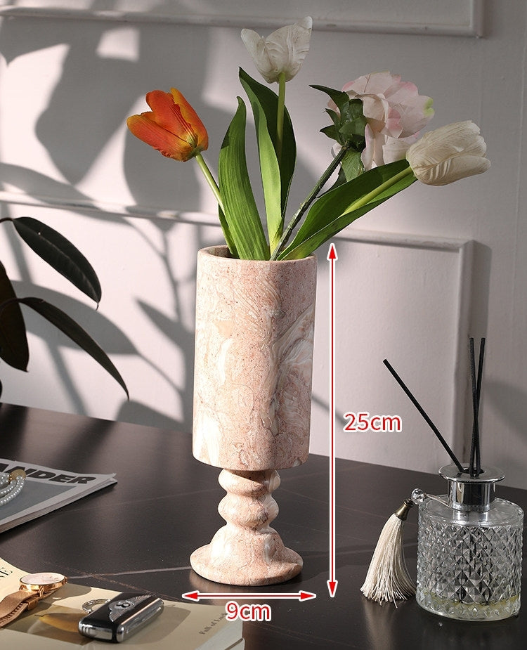 Turkish Shell Pink Marble Luxury Home Decor Collection