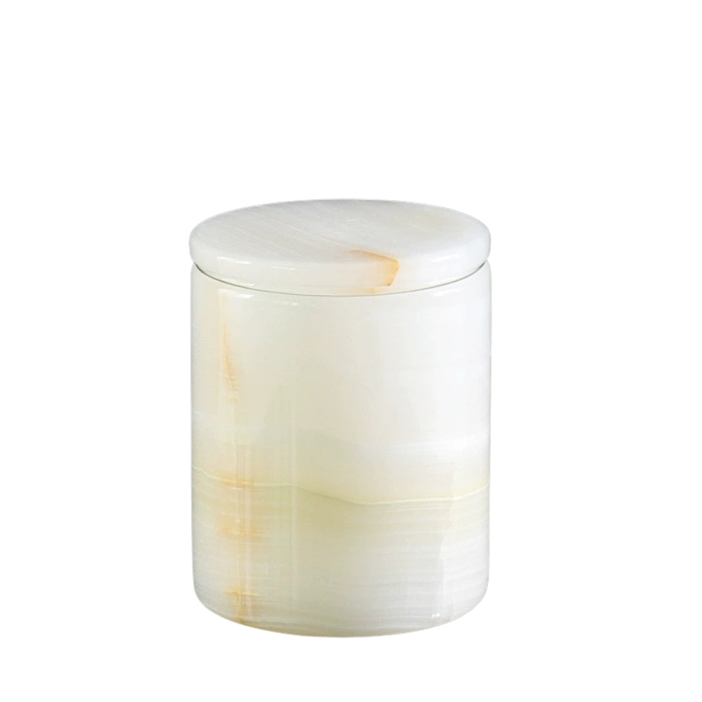 Minimalist Cylindrical Marble Candle Holder