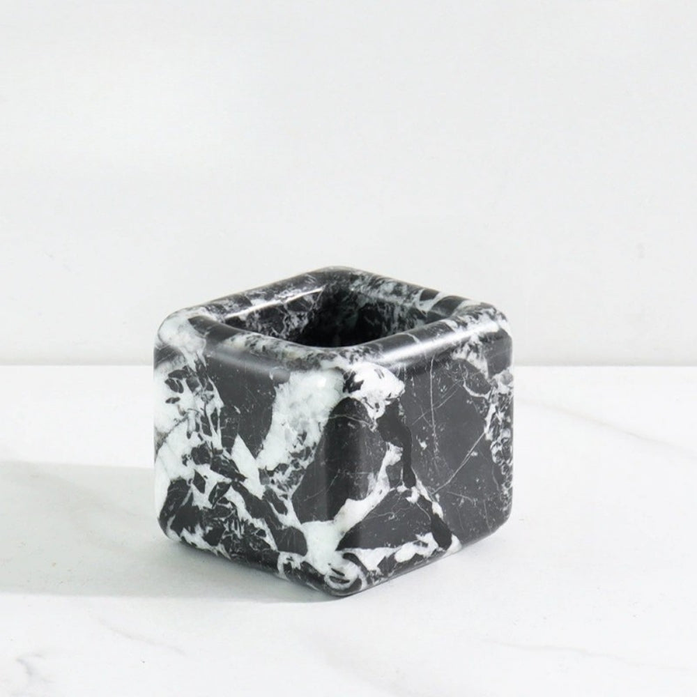 Minimalist Modern Cube Marble Aromatherapy Candle Cup - Elevate Home & Hotel Decor