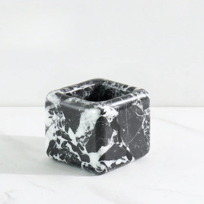 Minimalist Modern Cube Marble Aromatherapy Candle Cup - Elevate Home & Hotel Decor