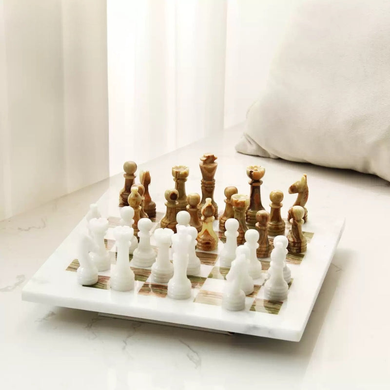 Natural Marble Chess Set – Decor & Parent-Child Interactive Toy