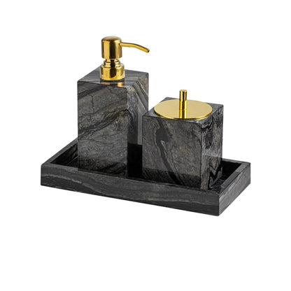 Wood Grain Marble Bath Set - Luxury Hotel & Club Bathroom Organizer