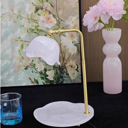 Natural Marble Petal Table Lamp - Luxury Decor Lighting