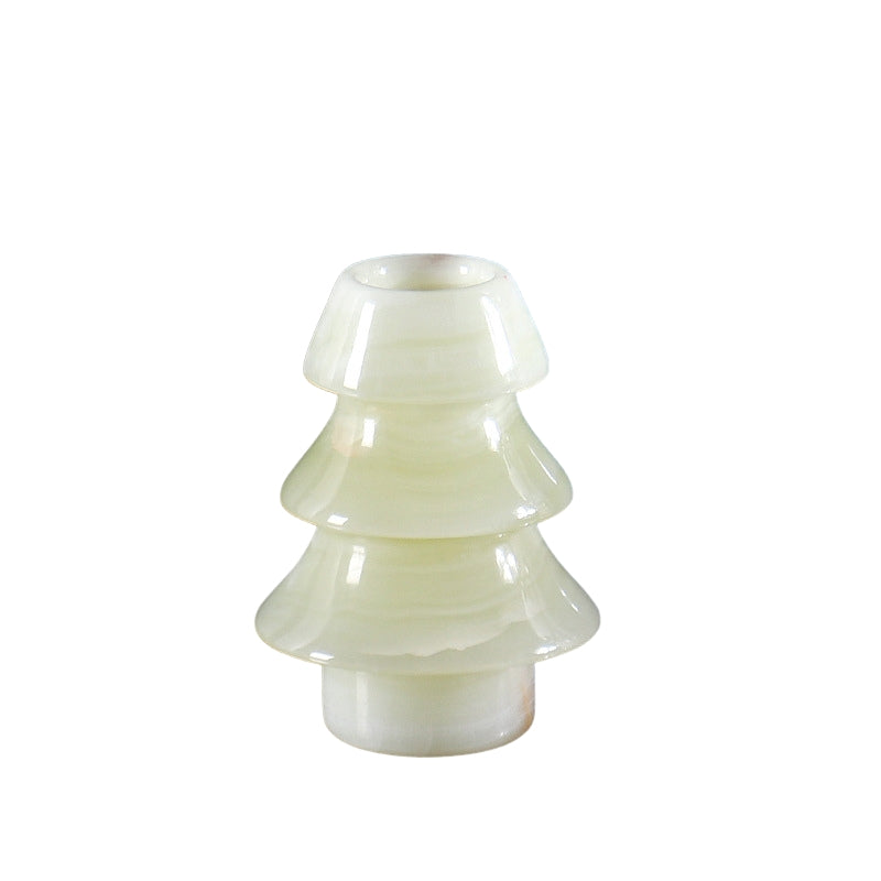 Vintage Style Marble Christmas Tree Candle Holder
