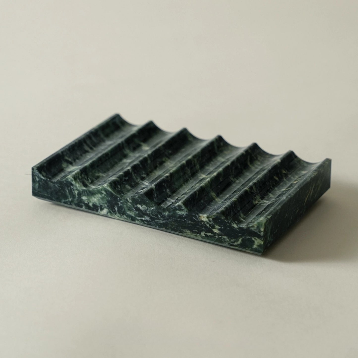 Natural Marble Wave Soap Dish | French Luxury Drainage Soap & Jewelry Tray