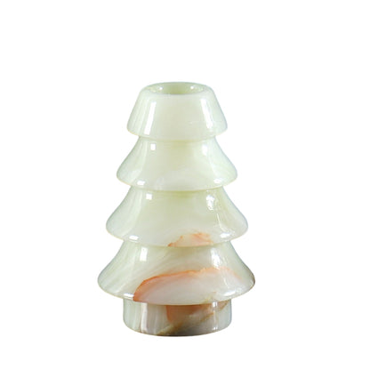 Vintage Style Marble Christmas Tree Candle Holder
