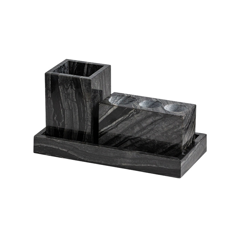Wood Grain Marble Bath Set - Luxury Hotel & Club Bathroom Organizer
