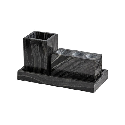 Wood Grain Marble Bath Set - Luxury Hotel & Club Bathroom Organizer