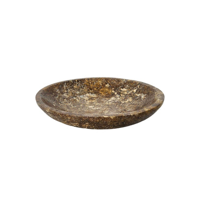 French Luxury Travertine Fruit Bowl | Minimalist Decor Tray