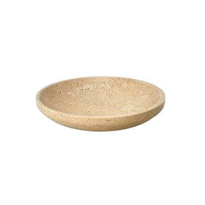 French Luxury Travertine Fruit Bowl | Minimalist Decor Tray