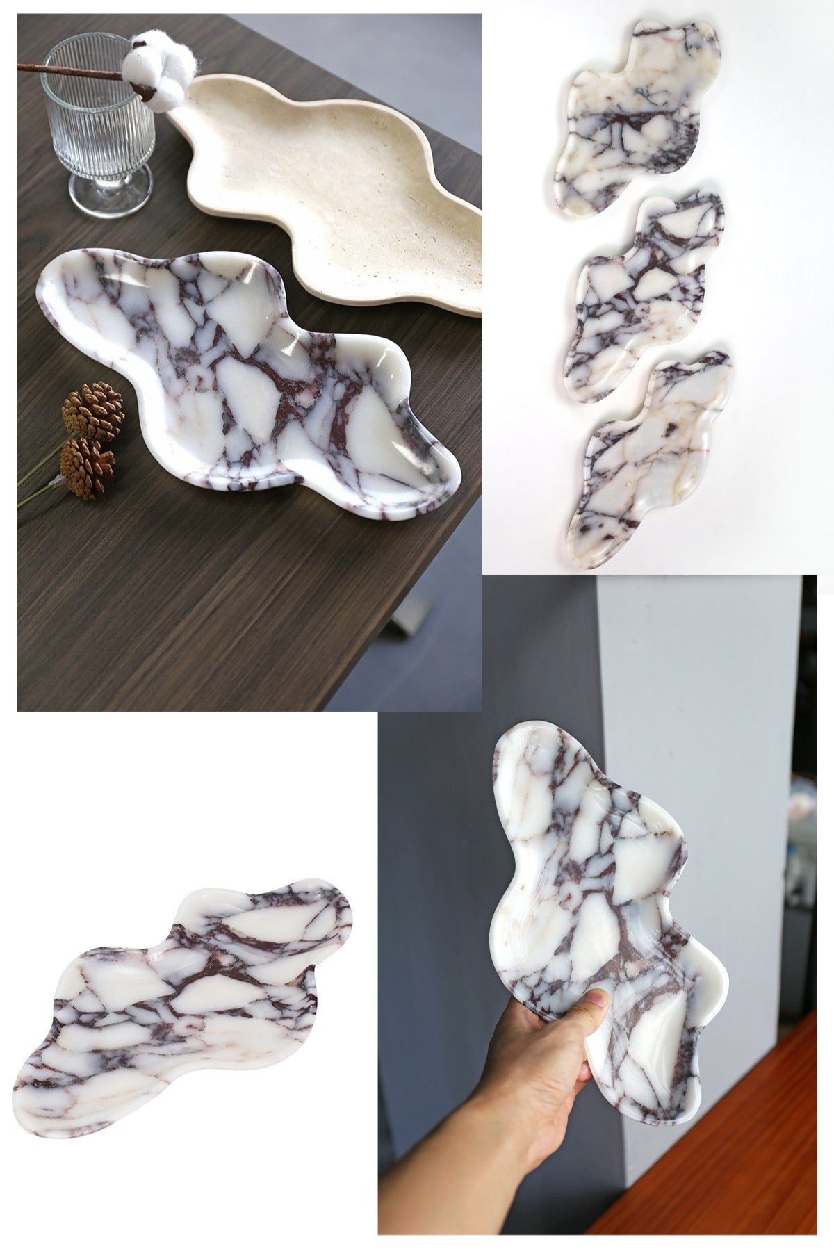 Natural Stone Luxury Tray Collection (Cloud & Irregular Styles)