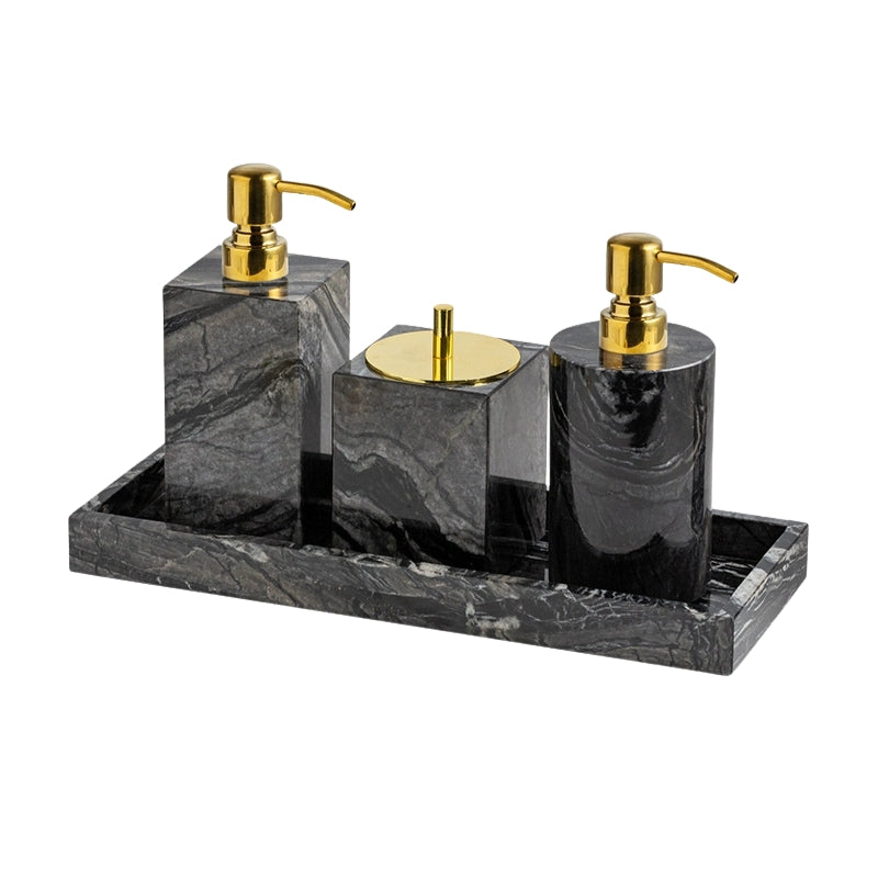 Wood Grain Marble Bath Set - Luxury Hotel & Club Bathroom Organizer