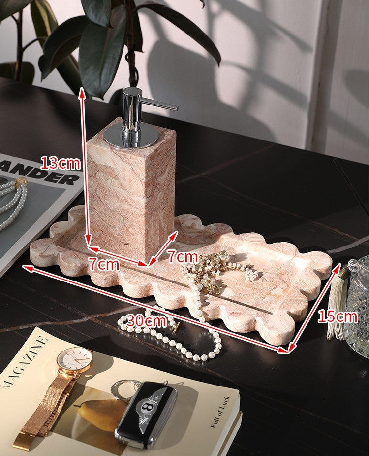 Turkish Shell Pink Marble Luxury Home Decor Collection