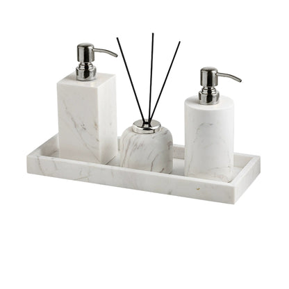 Jazz White Marble Luxury Bath Set - Hotel & Homestay Bathroom Organizer