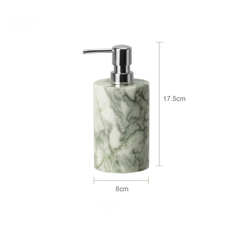 Cold Emerald Marble Mid-Century Bath Set