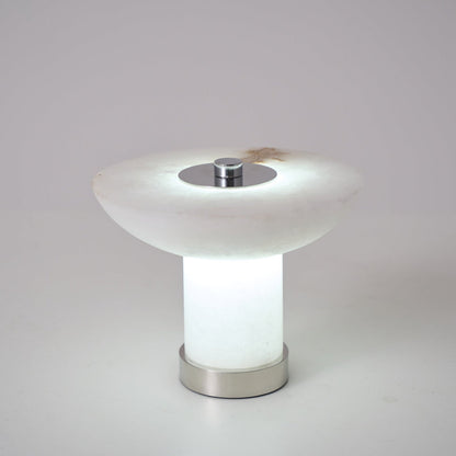 Rechargeable Cordless Table Lamp - Touch-Activated Natural Stone Design with Warm Diffused Glow