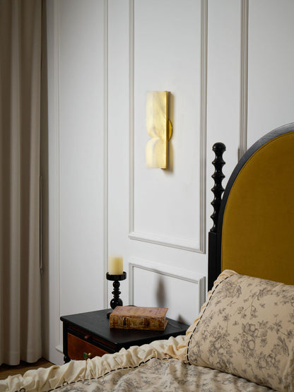 Modern Rectangular Alabaster Essence Wall Light