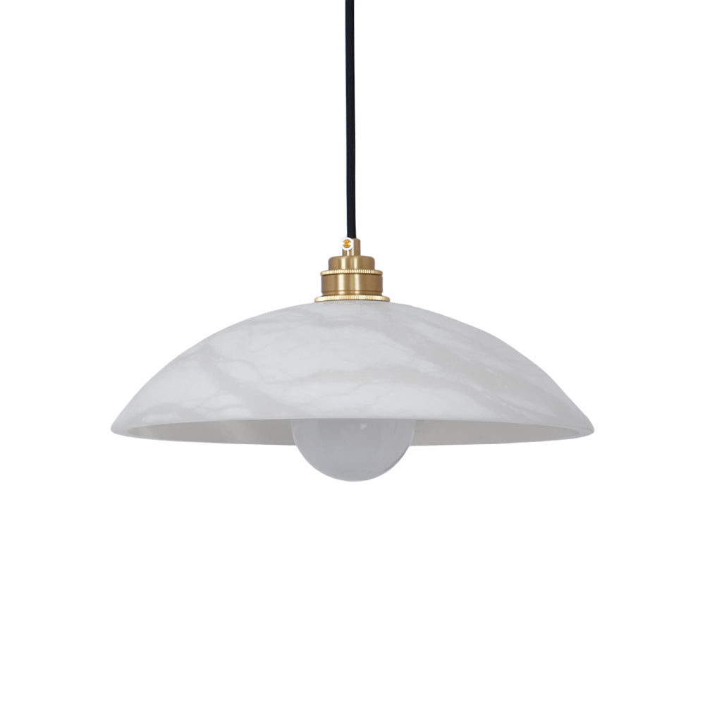 Alabaster Pendant Light with Glass Dome – Elegant Modern pendant light