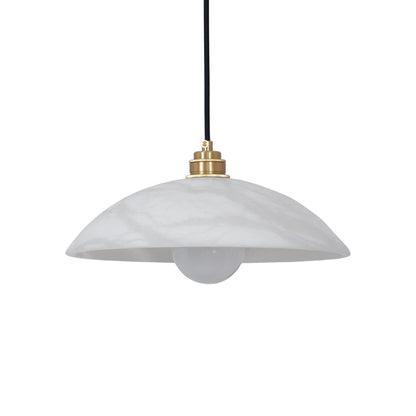 Alabaster Pendant Light with Glass Dome – Elegant Modern pendant light