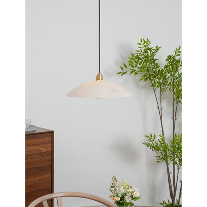 Alabaster Pendant Light with Glass Dome – Elegant Modern pendant light