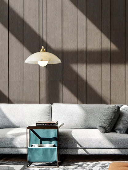 Alabaster Pendant Light with Glass Dome – Elegant Modern pendant light