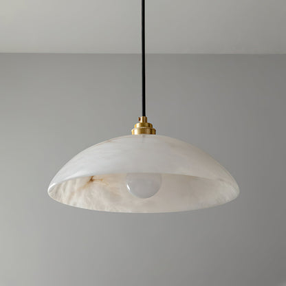 Alabaster Pendant Light with Glass Dome – Elegant Modern pendant light