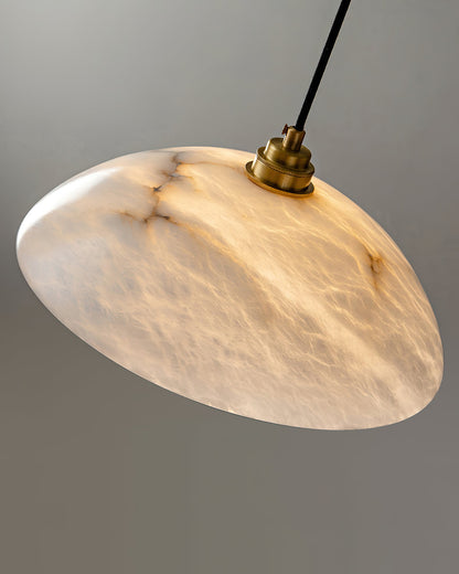 Alabaster Pendant Light with Glass Dome – Elegant Modern pendant light