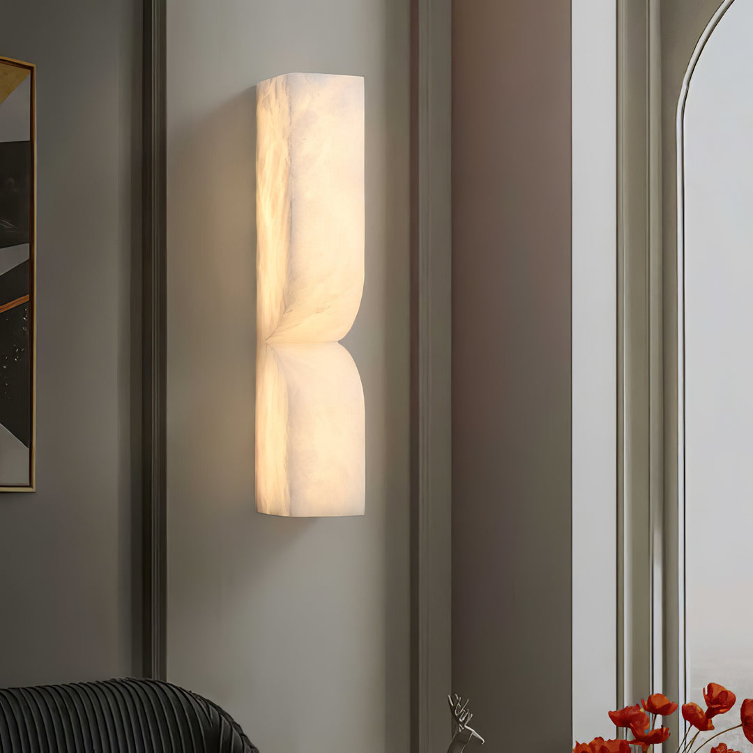 Modern Rectangular Alabaster Essence Wall Light