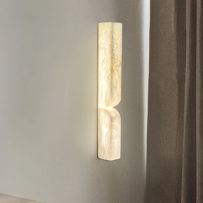 Modern Rectangular Alabaster Essence Wall Light