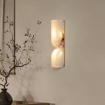 Modern Rectangular Alabaster Essence Wall Light