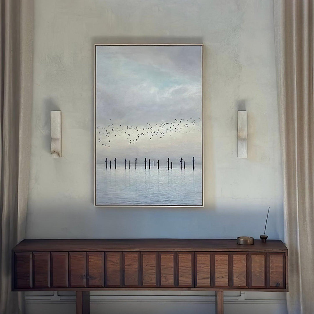 Modern Rectangular Alabaster Essence Wall Light