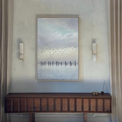 Modern Rectangular Alabaster Essence Wall Light