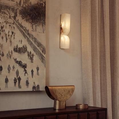 Modern Rectangular Alabaster Essence Wall Light