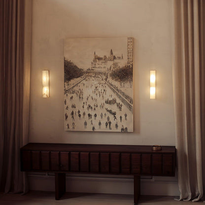 Modern Rectangular Alabaster Essence Wall Light