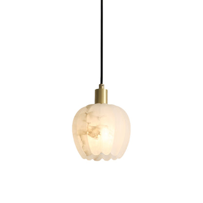 Lilin Alabaster Pendant Lamp - Alabaster & Patinated Brass Design for Timeless Home Decor