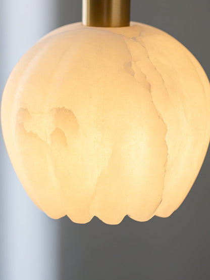 Lilin Alabaster Pendant Lamp - Alabaster & Patinated Brass Design for Timeless Home Decor