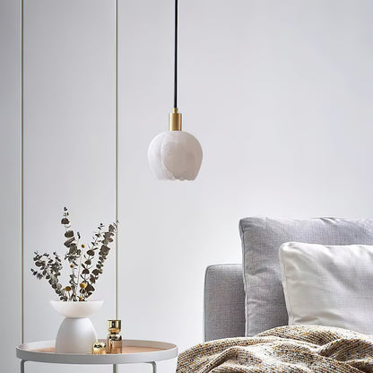 Lilin Alabaster Pendant Lamp - Alabaster & Patinated Brass Design for Timeless Home Decor