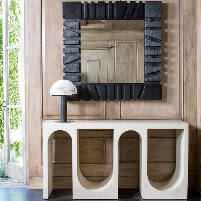 Minimalist Luxury Alabaster Table Lamp - Natural Bronze Prong Setting for Home Room Decor