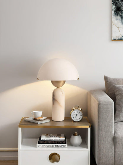 Alabaster Spherical Table Lamp - Sleek Modern Design for Sophisticated Home Room Decor