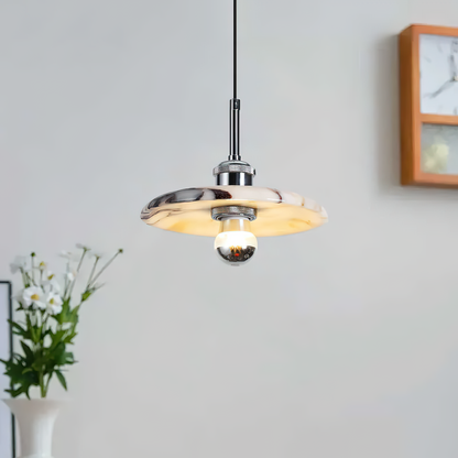 Marble Pendant Lamp – Modern Hanging Light for Dining Room or Living Room
