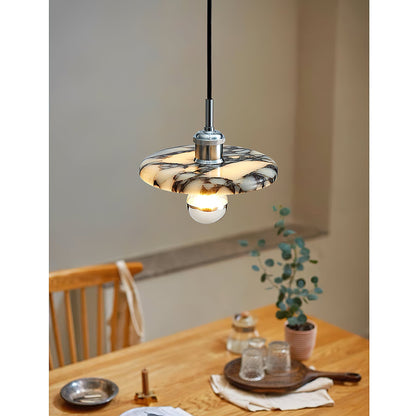 Marble Pendant Lamp – Modern Hanging Light for Dining Room or Living Room