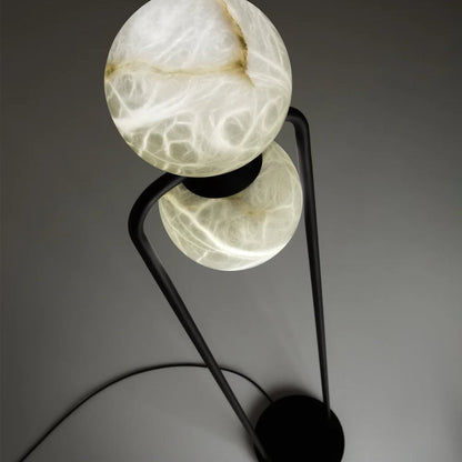 Alabaster Tribeca Floor Lamp - Luxe Minimalist Black Design for Sophisticated Indoor Spaces