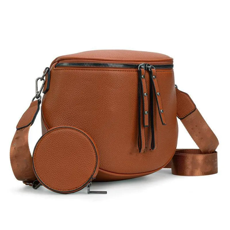 West Large Fanny Pack Crossbody Sling Bags  with Adjustable Strap and Coin Purse