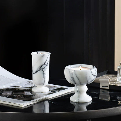 Nordic Style Calacatta Marble Aromatherapy Candle Holder