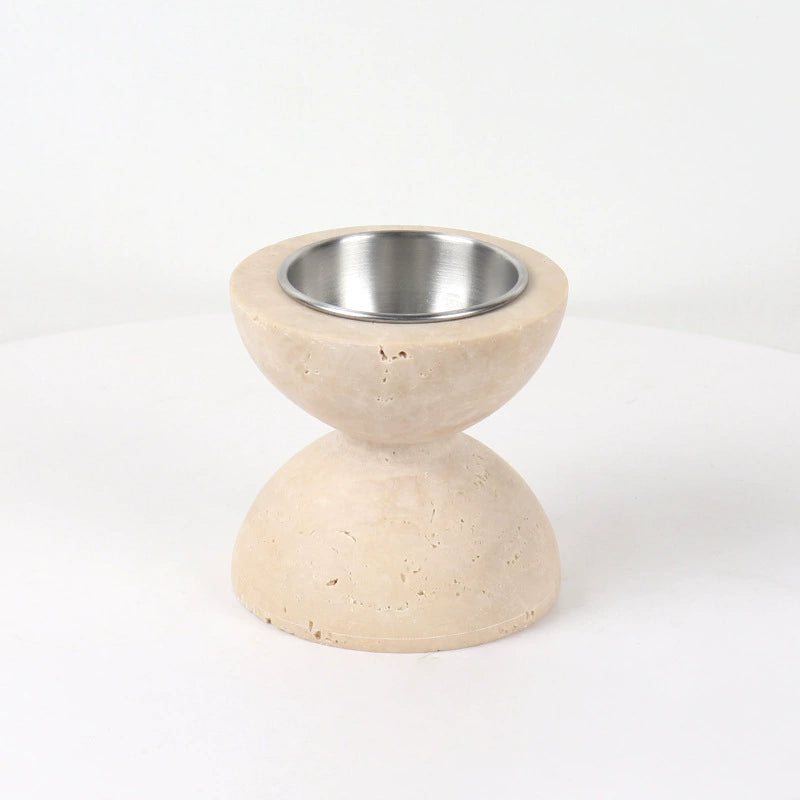 Modern Luxury Travertine Candle Holder - Elevate Your Home Ambiance