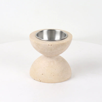 Modern Luxury Travertine Candle Holder - Elevate Your Home Ambiance